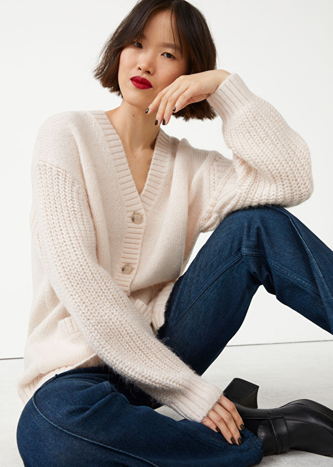 Oversized Wool Knit Cardigan | & Other Stories US