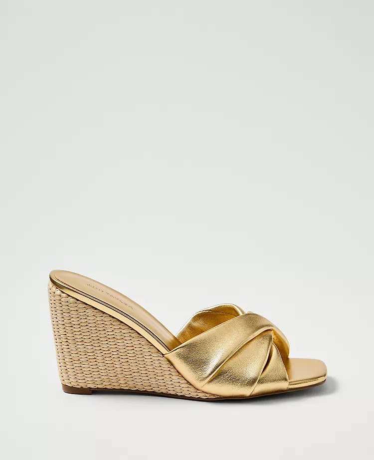 Metallic Wedge Sandal | Ann Taylor