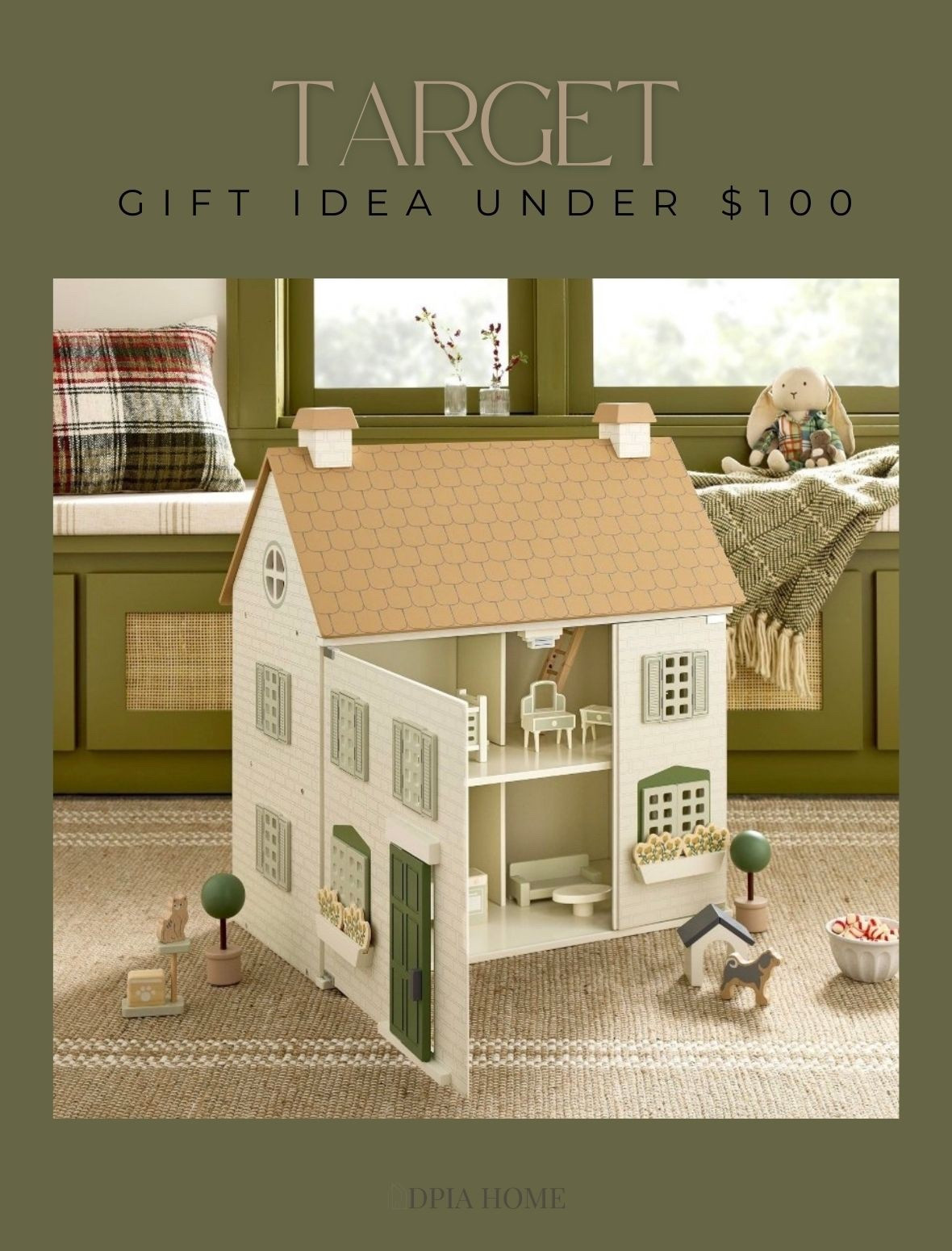 Make your kids' playtime fun and engaging with this Toy Doll Townhouse with Furniture 20-Piece from Hearth & Hand™ with Magnolia. Made of wood, this cream hued doll house features a green door and multiple windows. Plus, it comes with a range of furniture items like tables, sofas, and pet houses to encourage creativity in your kids. Its realistic design makes it perfect for children aged three and above.


#LTKHoliday #LTKGiftGuide #LTKKids