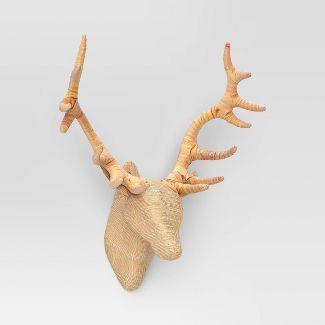 Woven Deer Head Wall Decor Brown - Threshold™ | Target