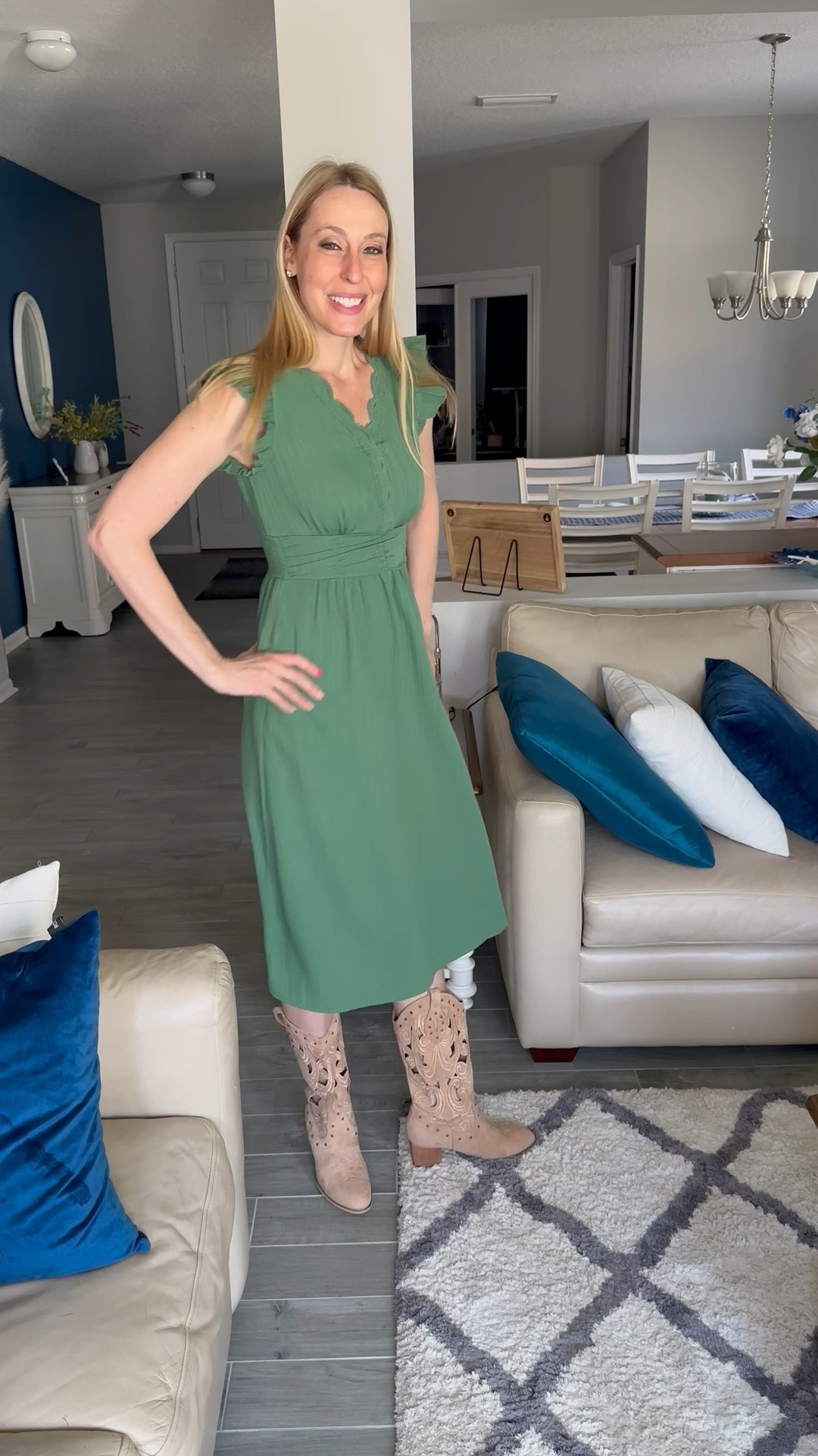 Concert ready in this cute western inspired outfit 
💙 this dress is so cute and comes in other colors 
💙i love the cut out style of these cowboy boots 
💙wearing small in it, fits true to size and I am 5’10”
💙 Amazon fashion , Amazon under $50

#LTKTall #LTKFestival