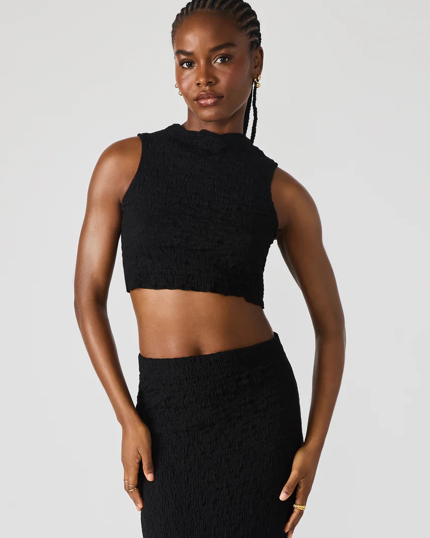 Seaside Maxi Skirt Set Black | Steve Madden (US)