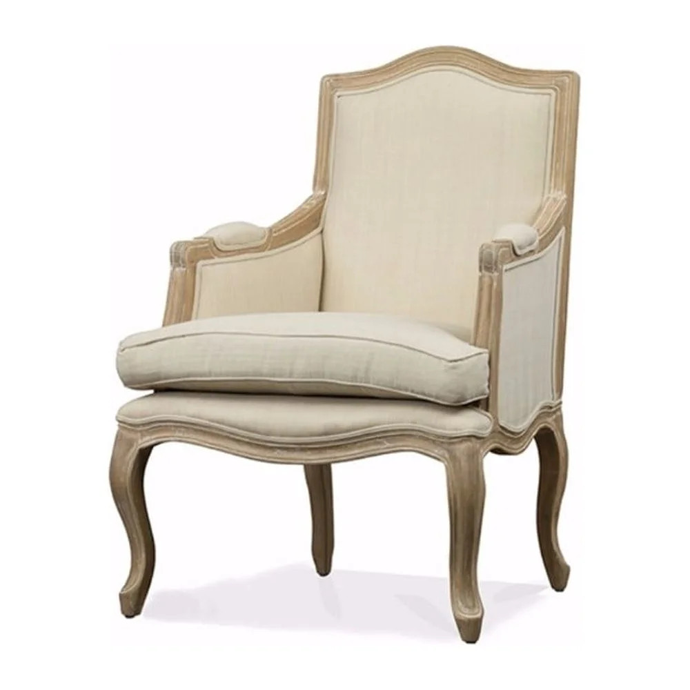 Baxton Studio Nivernais Wood Traditional French Accent Chair - Walmart.com | Walmart (US)