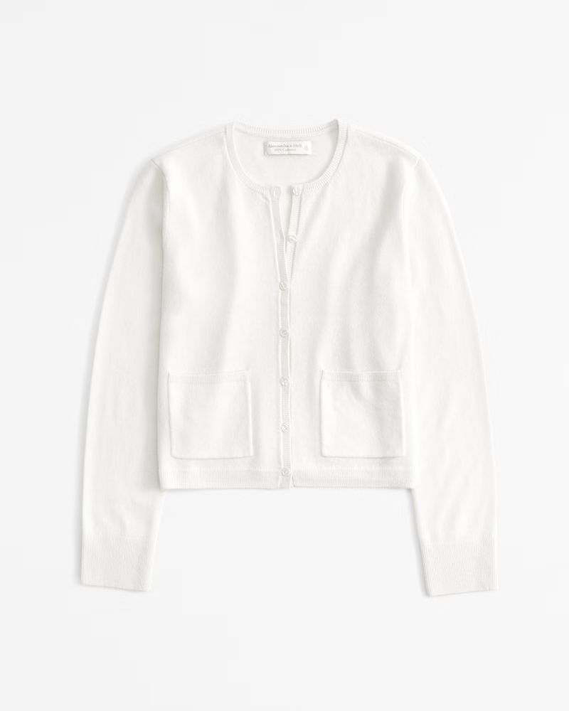 Women's Cashmere Crew Cardigan | Women's Tops | Abercrombie.com | Abercrombie & Fitch (UK)