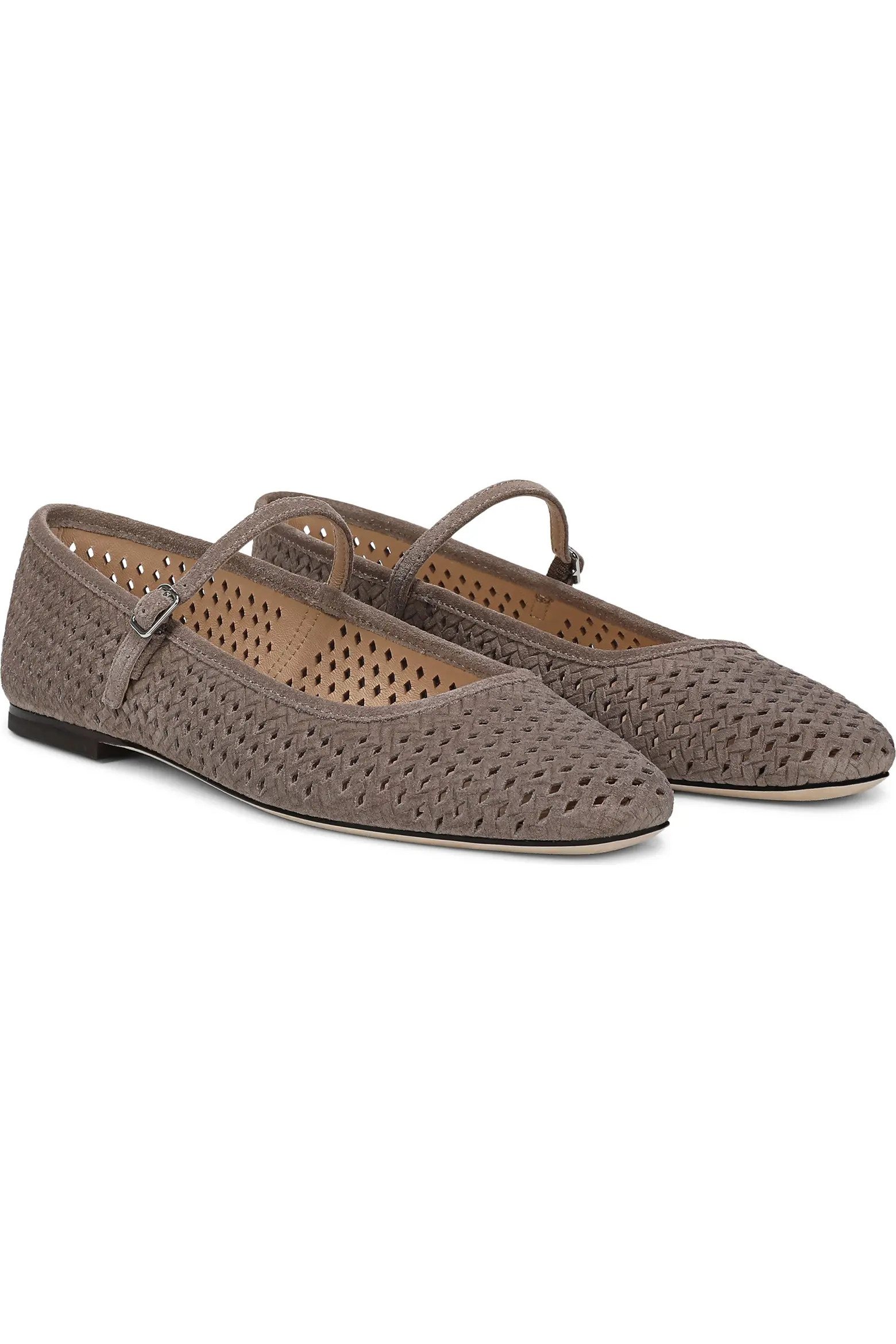 Veronica Beard Ellie Perforated Mary Jane Ballet Flat (Women) | Nordstrom | Nordstrom