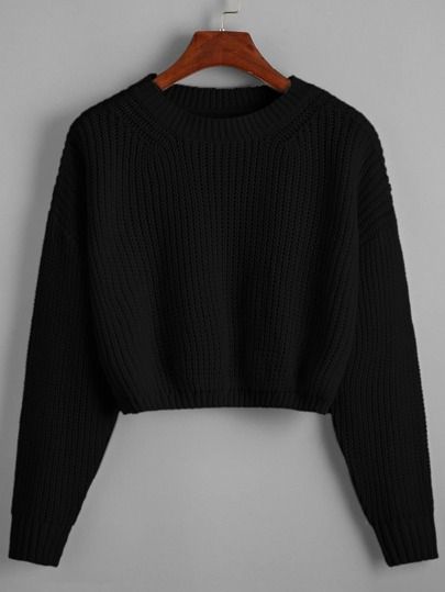 Chunky Knit Cropped Sweater | SHEIN