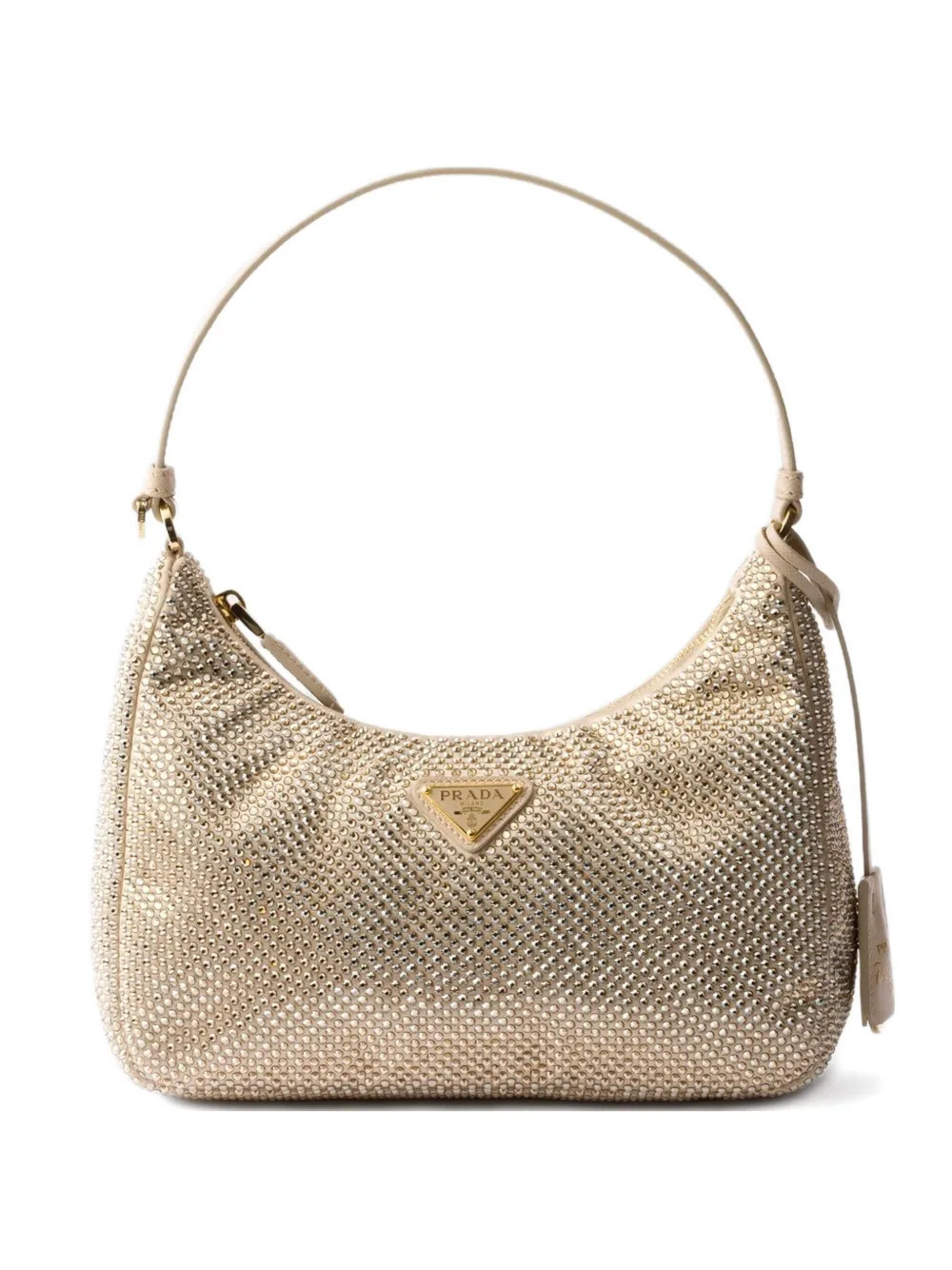 Prada mini Re-Edition 2005 crystal-embellished shoulder bag - Neutrals | Farfetch Global