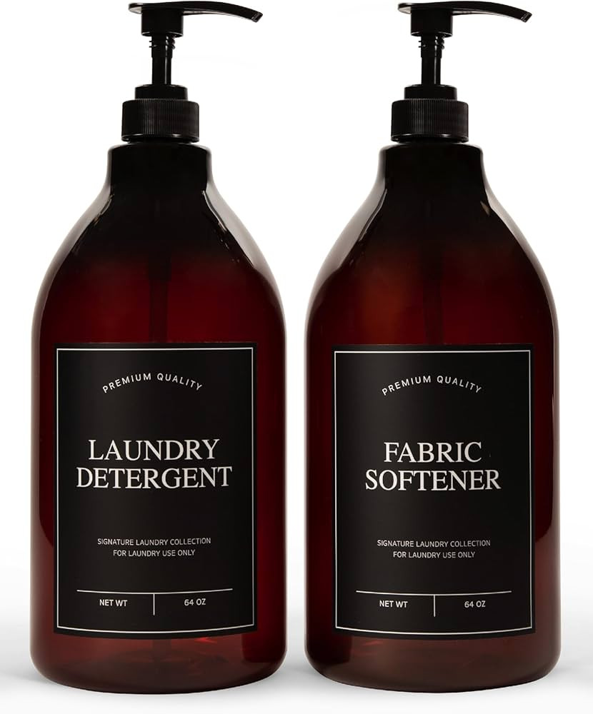 Calindiana Modern Farmhouse Liquid Laundry Detergent and Fabric Softener Dispenser for Laundry Ro... | Amazon (US)