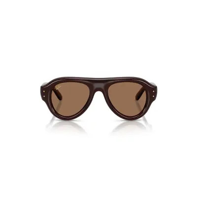 Ray-Ban x A$AP Rocky 52mm Puffer Pilot Sunglasses in Transparent Brown/dark Brown at Nordstrom | Nordstrom