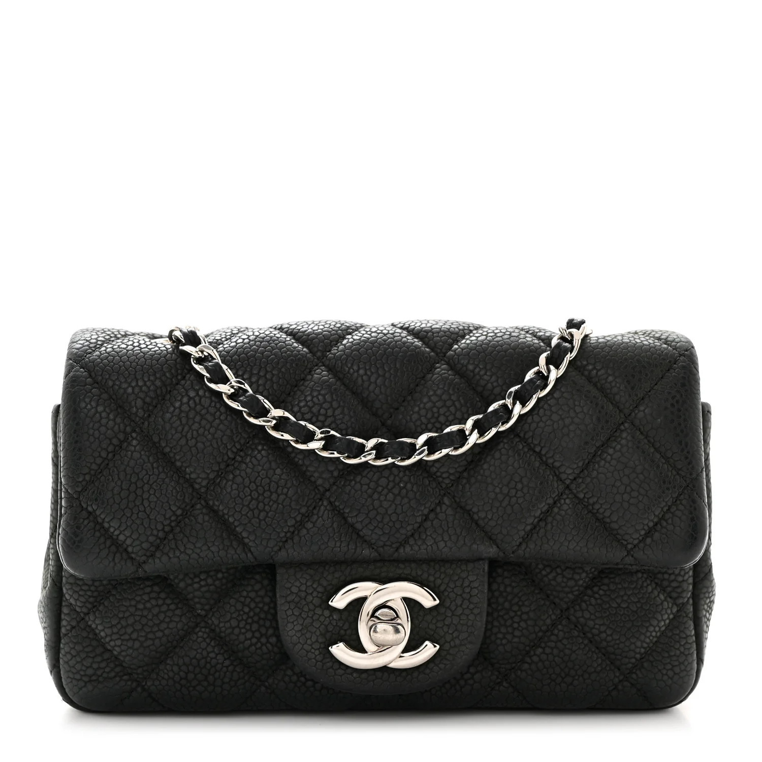 Chanel Iridescent Caviar Quilted Extra Mini Flap Black 1555287 | FASHIONPHILE (US)