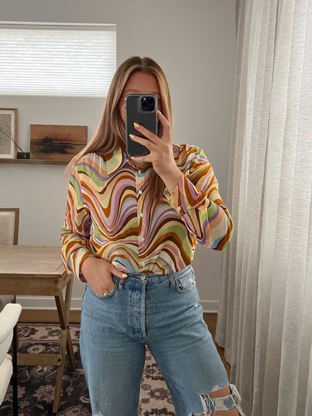 Agolde jeans: size down one size this style runs loose and baggier in the legs than other styles. Revolve song of style too is true to size M, it’s so gorgeous. I love this brand. Ring is mejuri and solid gold so it won’t tarnish! 

#LTKstyletip