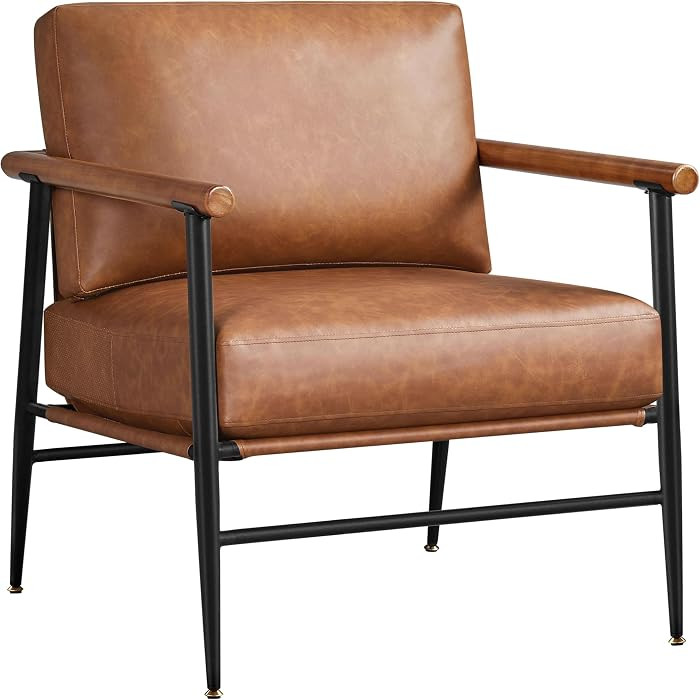 Yaheetech Accent Chair, Modern Living Room Chair, Retro Brown | Amazon (US)