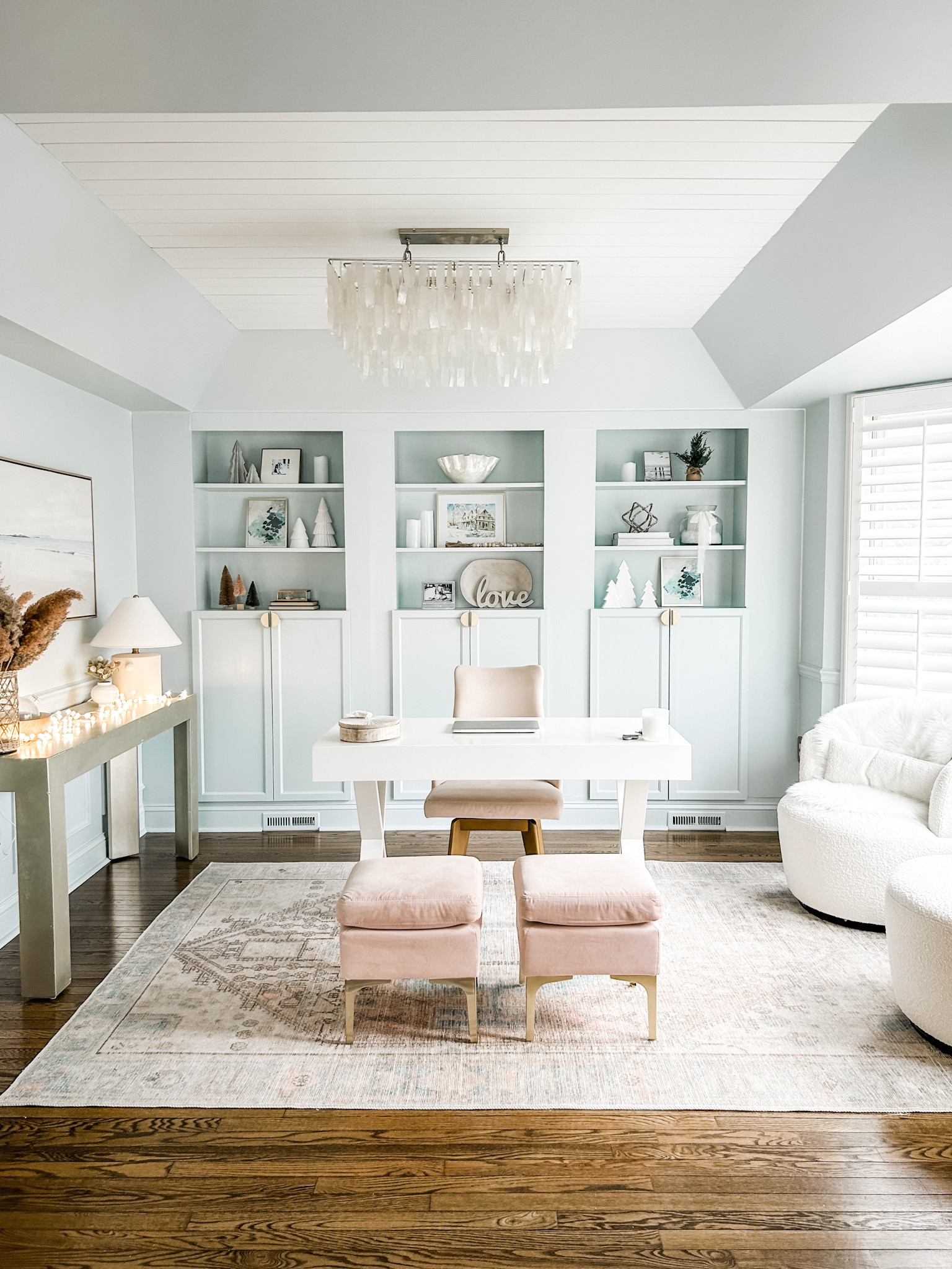 We transformed our dining room into my home office using Billy Bookcases from Ikea.

IKEA Billy bookcase, capiz chandelier, coastal chandelier, west elm chandelier, gold half moon handle, cabinet hardware, warm gold pull, gold Knob, neutral decor, home office decor. West Elm, Target, Amazon, swivel chairs, bouclé chair, velvet ottoman with gold metal legs, desk chair, blush dining chair, x-leg desk, white desk, Studio McGee table lamp, ceramic table lamp, canvas art, wall art.

#homeoffice #amazon #target 

Get the full details on this IKEA hack Billy bookcases on heatherkrout.com

#LTKFind #LTKstyletip #LTKhome