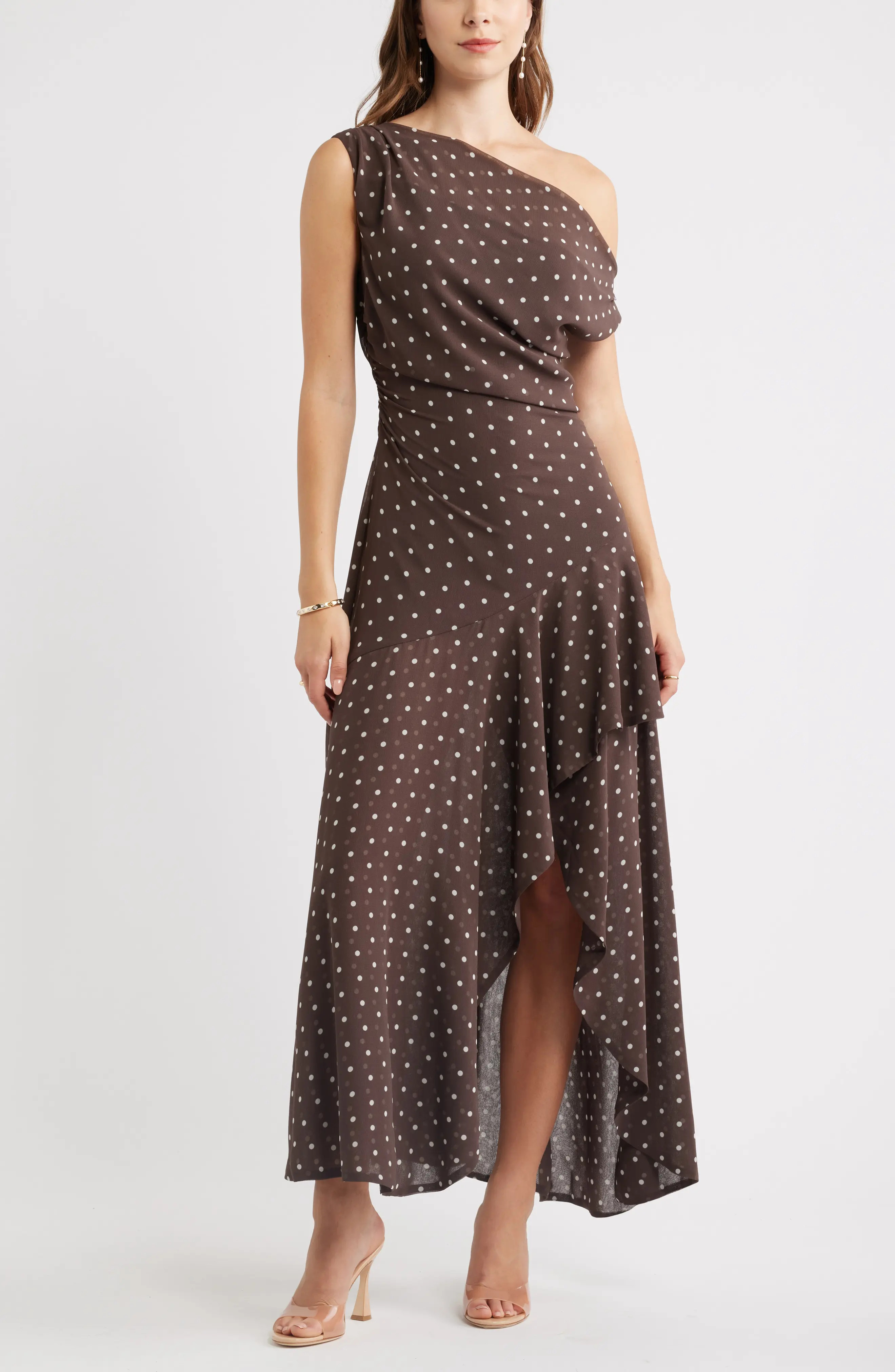 Cascading Off the Shoulder Evening Dress (Women) | Nordstrom | Nordstrom
