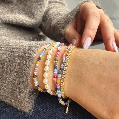 Emily Semi-Precious Bracelet - Dark Multi | BaubleBar