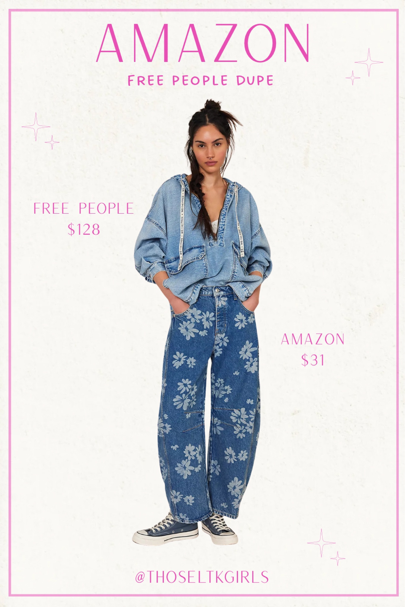 Amazon Dupe of the We The Free Good Luck Printed Barrel Jeans🌸



Free People Inspired, Floral Jeans, Summer Style, Summer Outfit Inspiration, Affordable Amazon Find, Cute Jeans, Budget Friendly

#LTKStyleTip #LTKU #LTKFindsUnder50