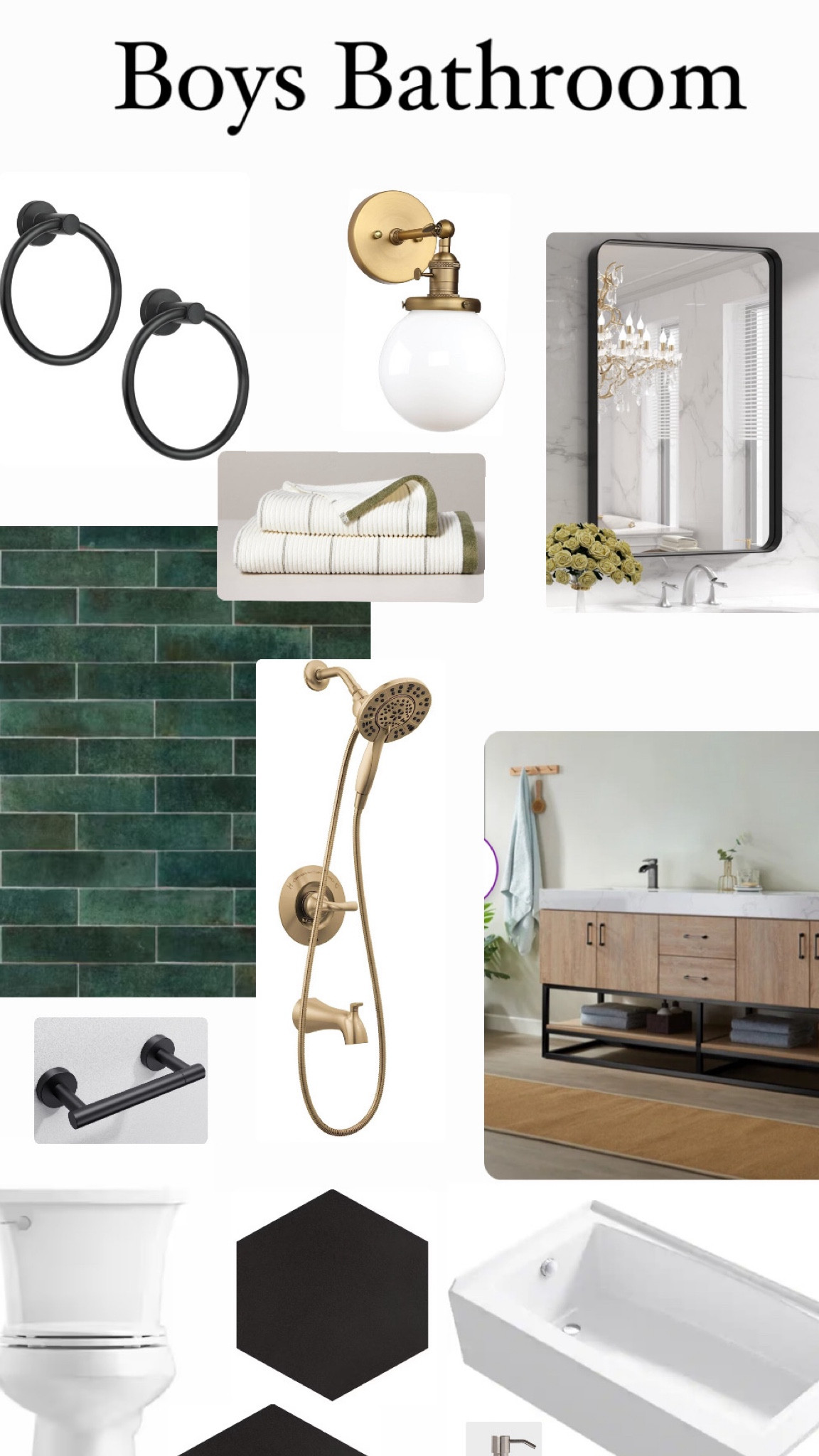 Boys bathroom renovation finishes 🛠️ green tile shower is my new favorite!

#LTKfamily #LTKxTarget #LTKhome