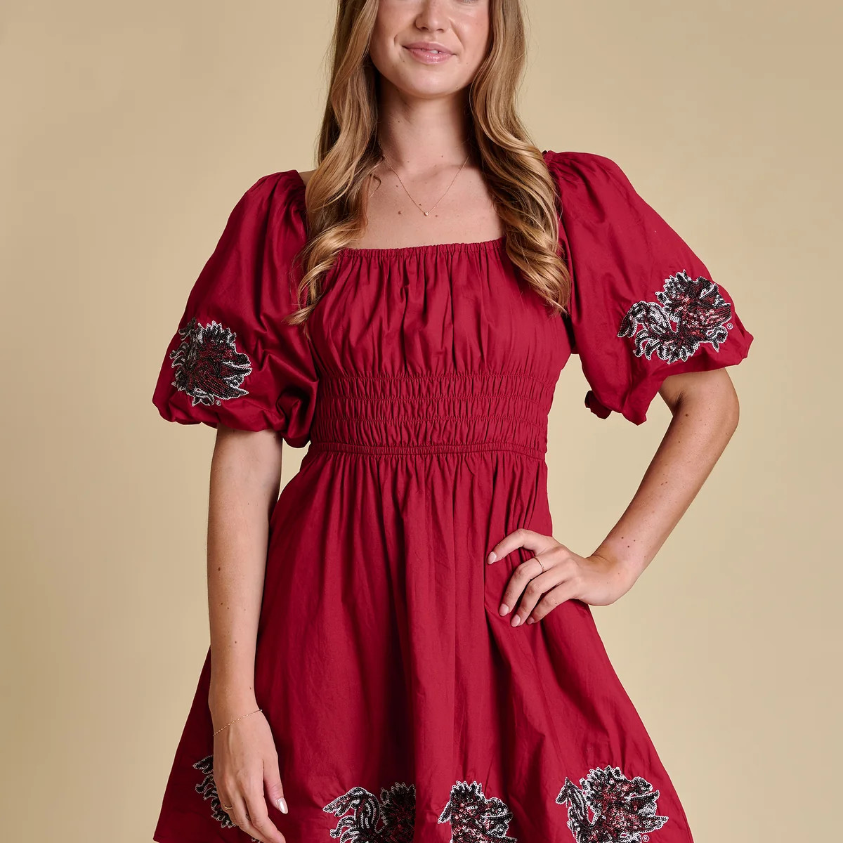 Game Day Puff Sleeve Dress | Stewart Simmons
