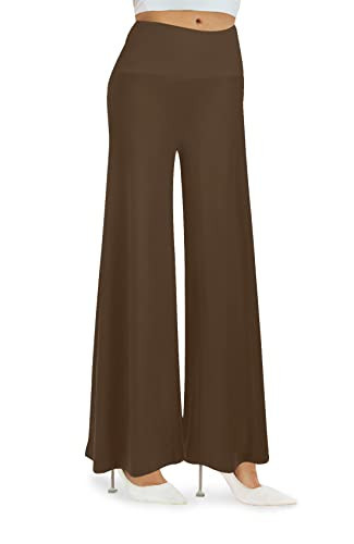 Arolina Women's Stretchy Wide Leg Palazzo Lounge Pants Casual Comfy High Waist Palazzo Pants | Amazon (US)