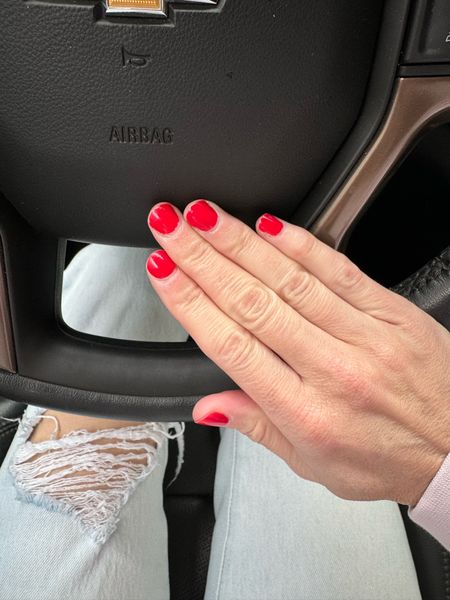 Red nail polish 

#LTKbeauty #LTKtravel #LTKstyletip