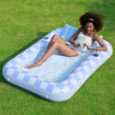 Sloosh Pool Floats Adult Pool Tanning Bed with Pillow, Suntan Pools Float Raft Tanning Pool for A... | Target