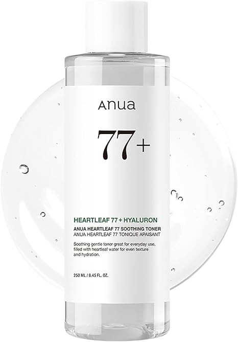 Anua Heartleaf 77 Soothing Toner, Moisturizing & Calming Facial Toner for Glass Skin, Hyaluronic ... | Amazon (US)
