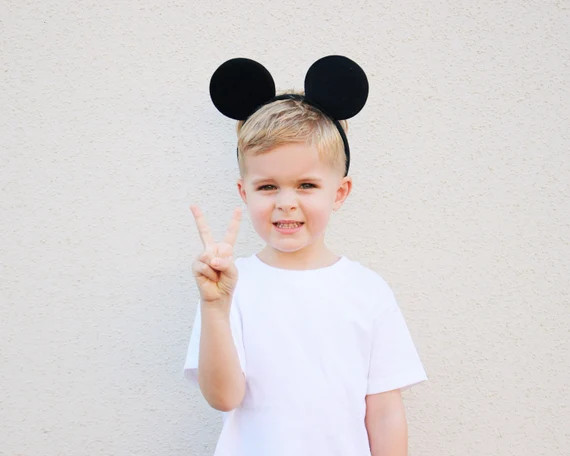 Mouse Ears  Disney Ears Boy  Black Felt Mickey Mouse Ears  | Etsy | Etsy (US)