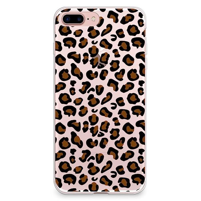 CasesByLorraine iPhone 8 Plus Case, iPhone 7 Plus Case, Leopard Pattern Clear Transparent Case An... | Amazon (US)