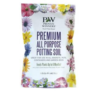 1.5 cu. ft. Premium All Purpose Potting Soil | The Home Depot