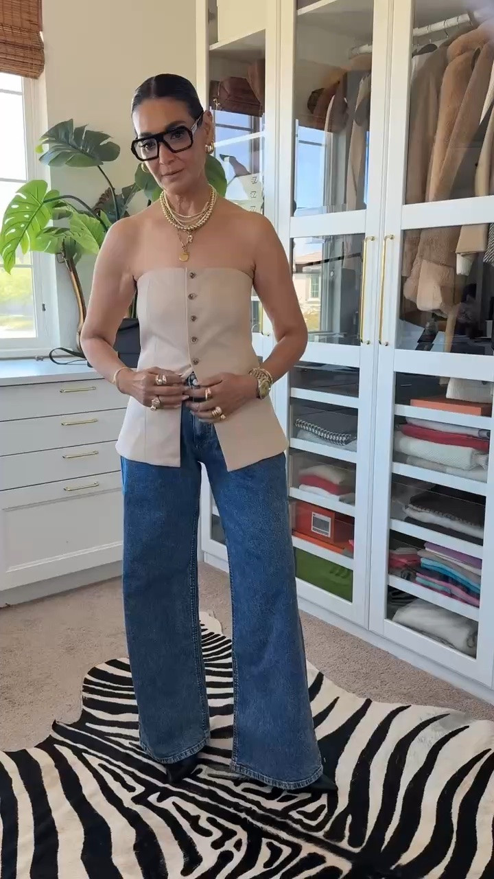 strapless vest and jean- perfect for meetings and a happy hour with the girls!

#LTKootd #LTKOver40 #LTKSeasonal