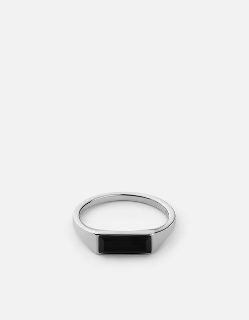 Thin Lennox Onyx Ring | Miansai