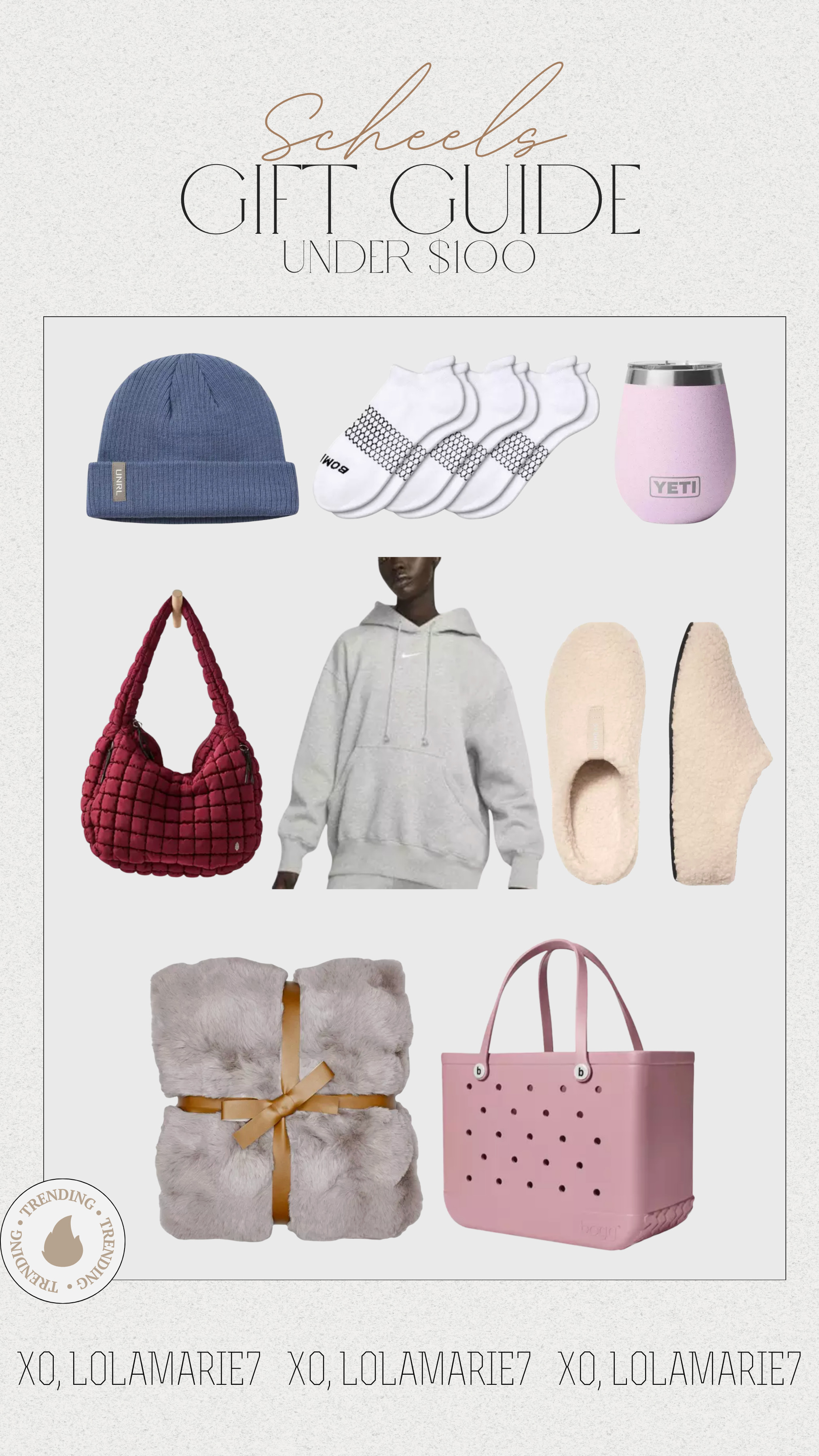 Scheels Gift Guide - Under $100 

 #scheels #giftguide #bombas #nike #freepeople #boggbag #LTKGiftGuide #LTKHoliday #LTKFindsUnder100
