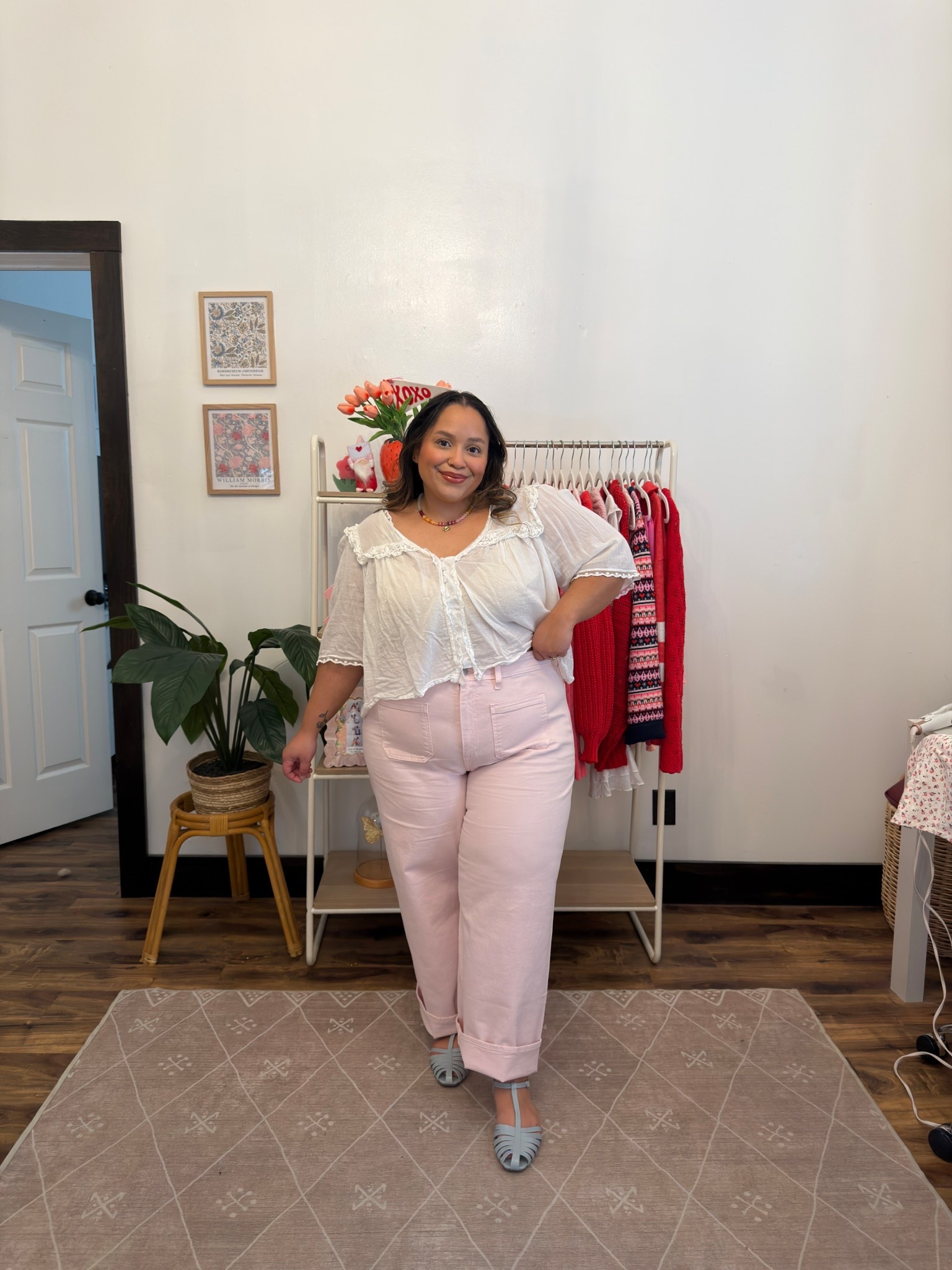 Target spring pants - Spring outfit inspo on a size 16 
Target Pants - 18 (sized up and glad I did) 
Free people Top - XL (great oversized fit) 
Sandals - 8.5 (TTS) 

#LTKPetite #LTKootd #LTKPlusSize