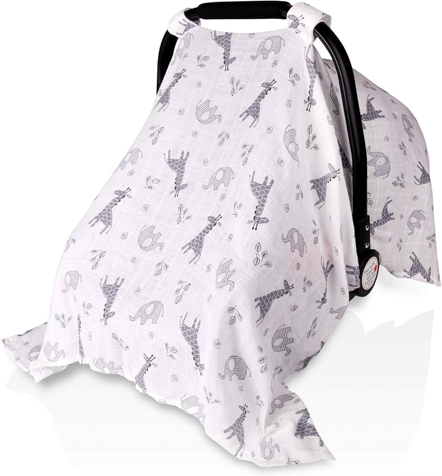 Baby Car Seat Covers for Boys Girls, Metplus Muslin Infant Carseat Canopy, Lightweight Breathable... | Amazon (US)