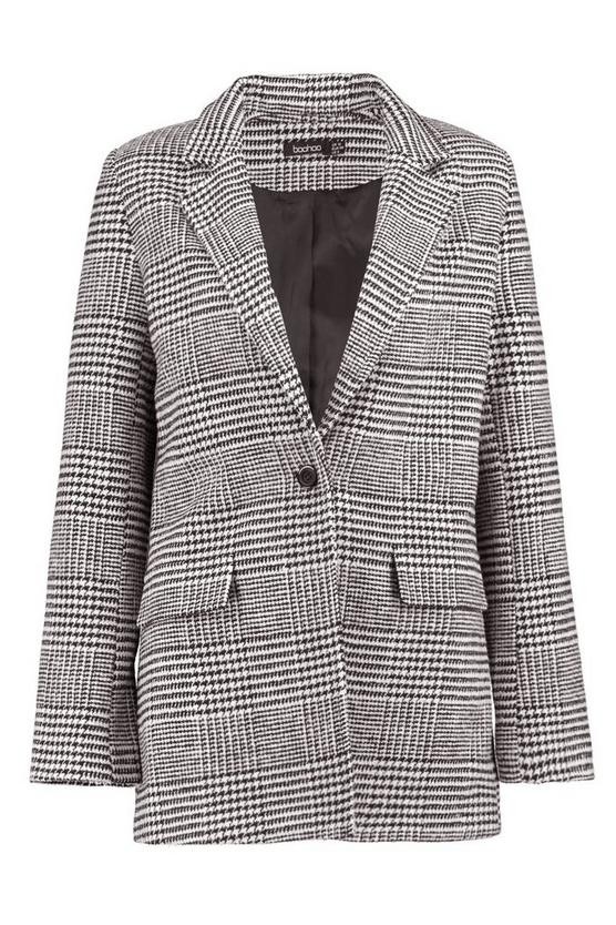 Check Wool Look Blazer Coat | Boohoo.com (US & CA)
