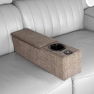 FAGAGA Sofa Armrest with Cup Holder, Removable Couch Arm Cup Holder with Storage, Removable Wirel... | Amazon (US)