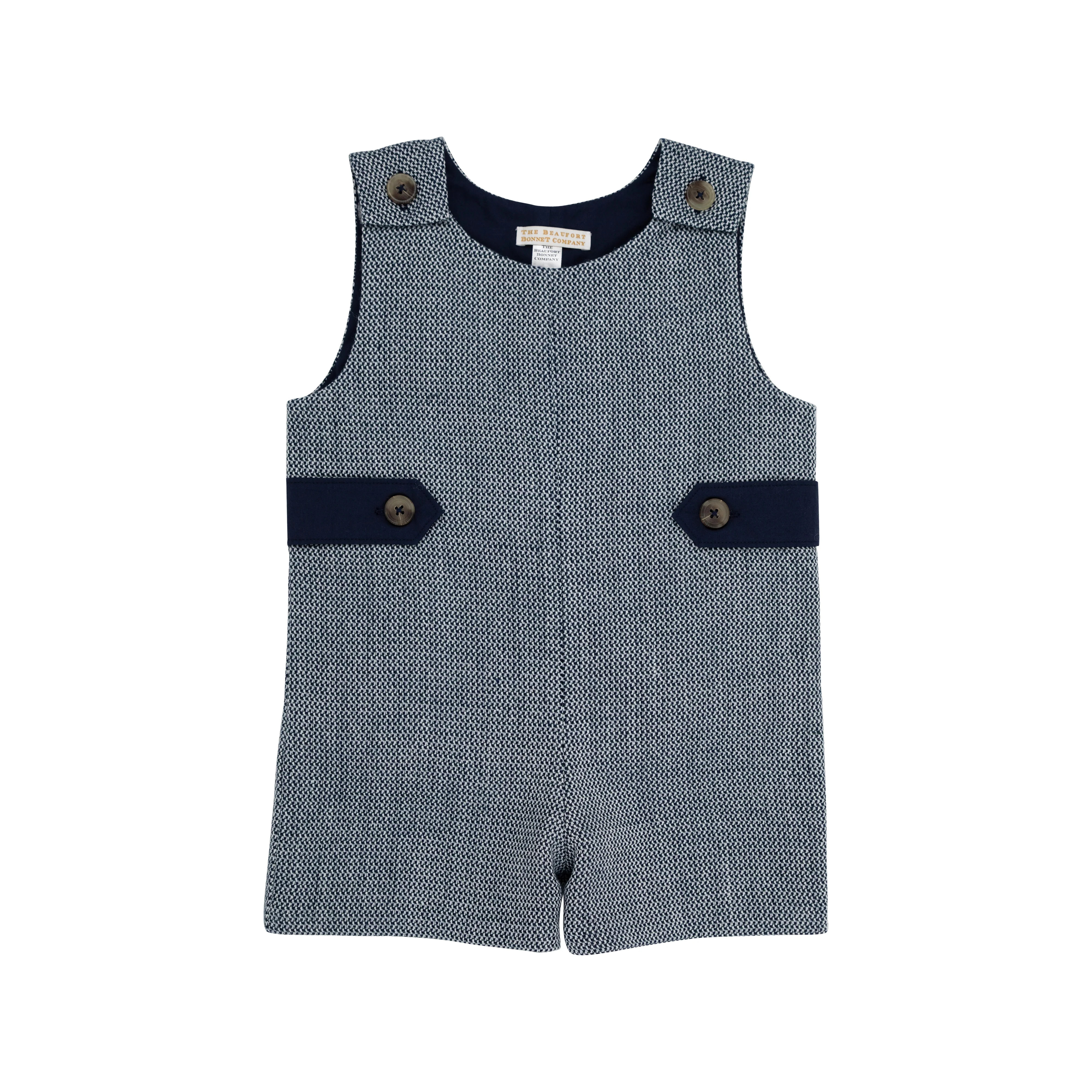 Jack Keene Jon Jon - Nantucket Navy Tweed & Tortoise Buttons | The Beaufort Bonnet Company