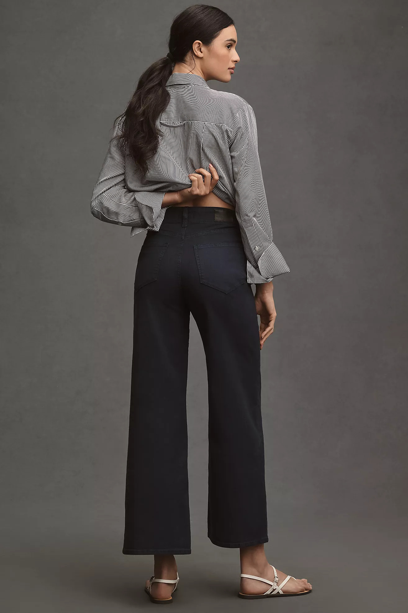 PAIGE Ari Tie-Waist High-Rise Wide-Leg Jeans | Anthropologie (US)