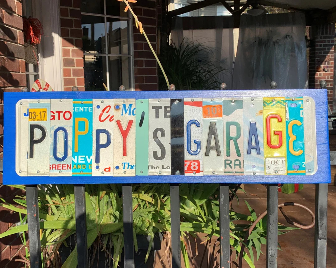 Poppy, Pawpaw, Pop, Papa, Grandpa's Place, Shed, Garage, Shop License Plate Sign, Father's Day Gi... | Etsy (Global)