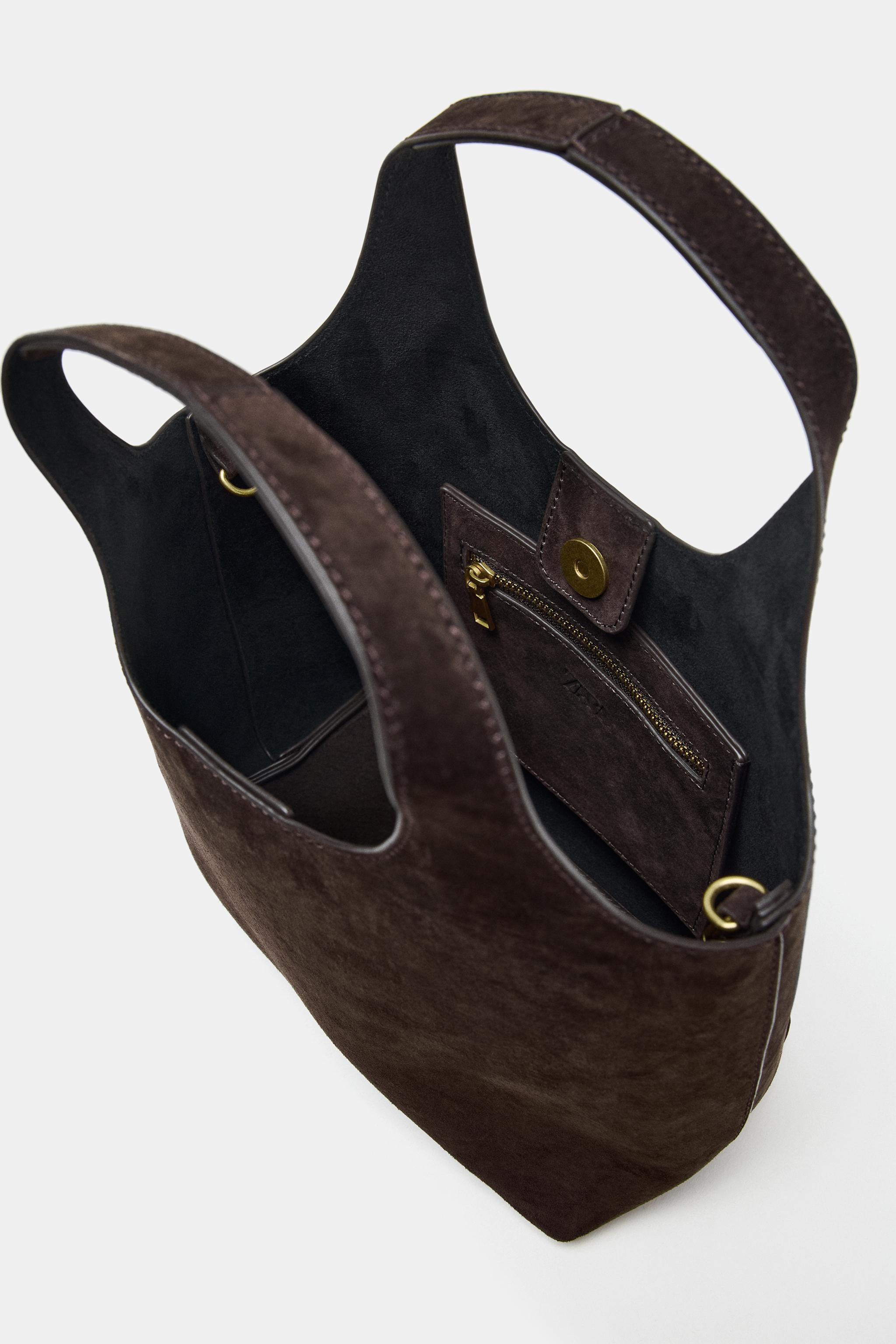 LEATHER MINI TOTE BAG | Zara UK