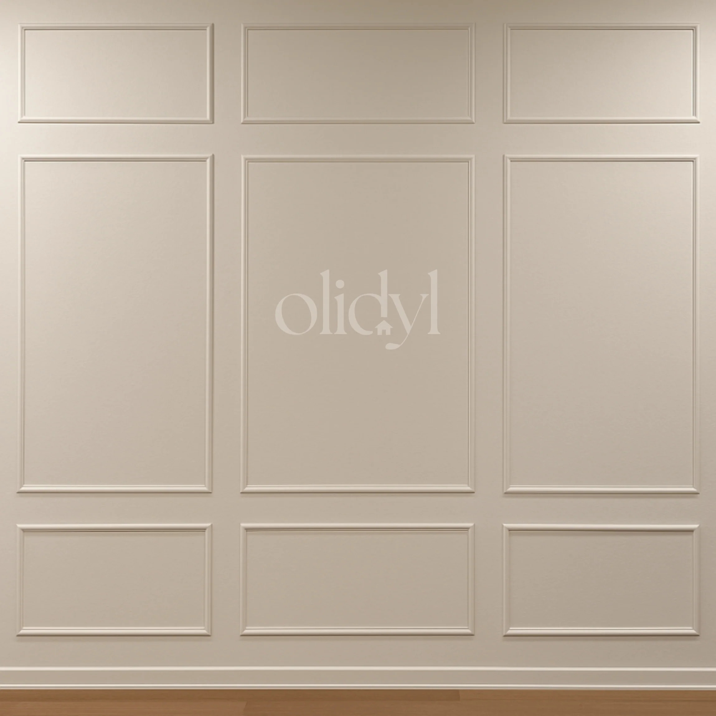 3-Tier Wall Molding Kit — Pre-Cut, Peel and Stick Wainscoting Panels | Olidyl Design Studio