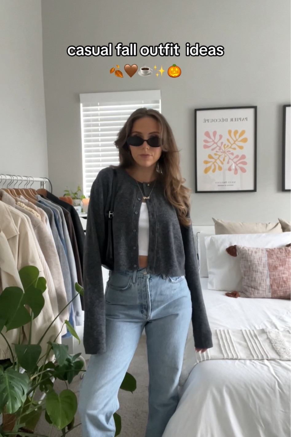 Fall outfit 🍂 (my cardigan is from aritzia- the Wilfred Sicily cardigan in peppercorn grey in a size small) #fallfashion #falloutfit 

#LTKSeasonal #LTKstyletip