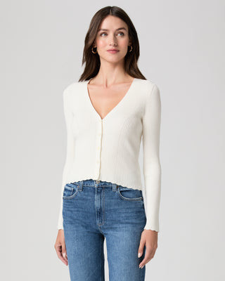 Crimson Cardigan - White | Paige