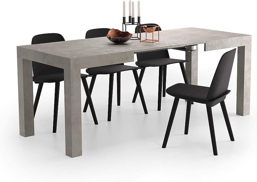 Mobili Fiver, First Extendable Table, Concrete Grey, Made in Italy | Amazon (US)