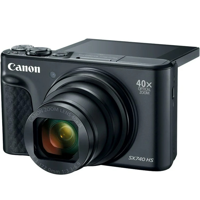 Canon PowerShot SX740 HS 4x 20.3 Megapixel CMOS Digital Camera, New, Black - (International Versi... | Walmart (US)