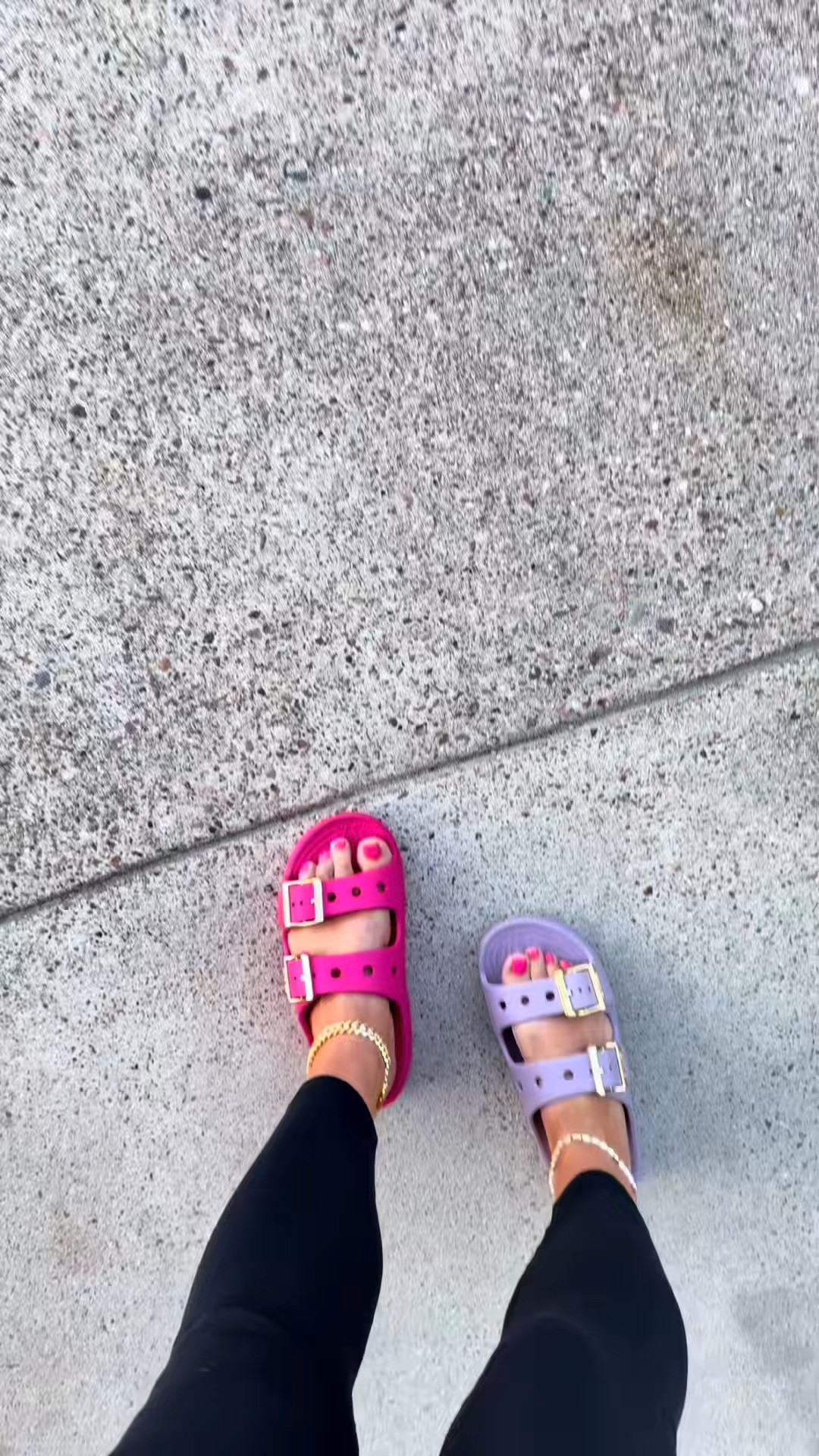 Crocs Saturday sandals in pink and purple might just be my fave sandals yet 🩷💜 #crocs #crocssandals #crocssaturday #crocssaturdaysandal #ad 

 #LTKootd #LTKWorkwear #LTKTravel