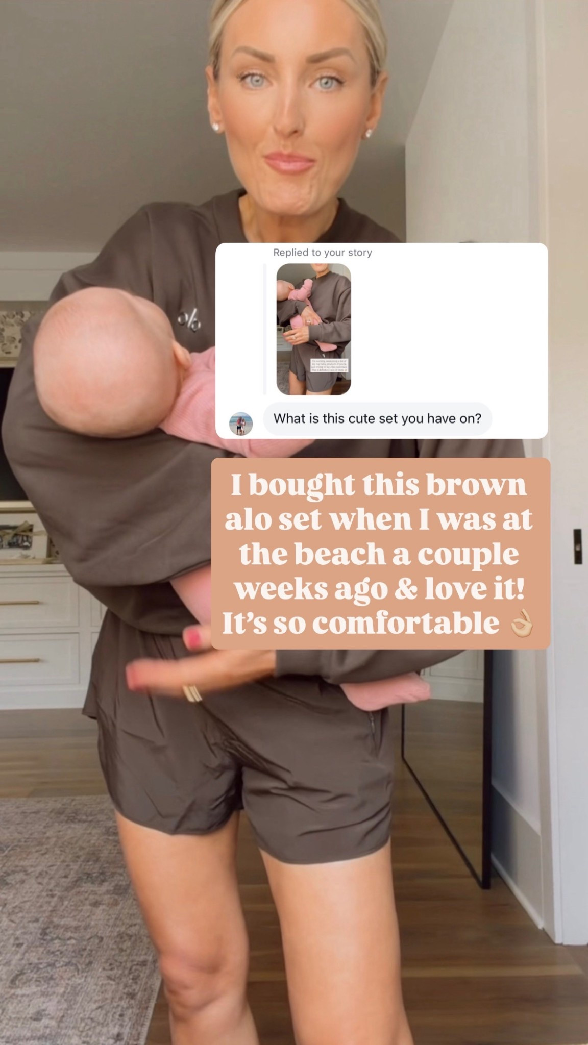 I bought this @Alo Yoga set while at the beach! Love this brown color, but this sweatshirt and shorts come in several other colors as well!

Loverly Grey, alo, activewear, athleisure

#LTKActive