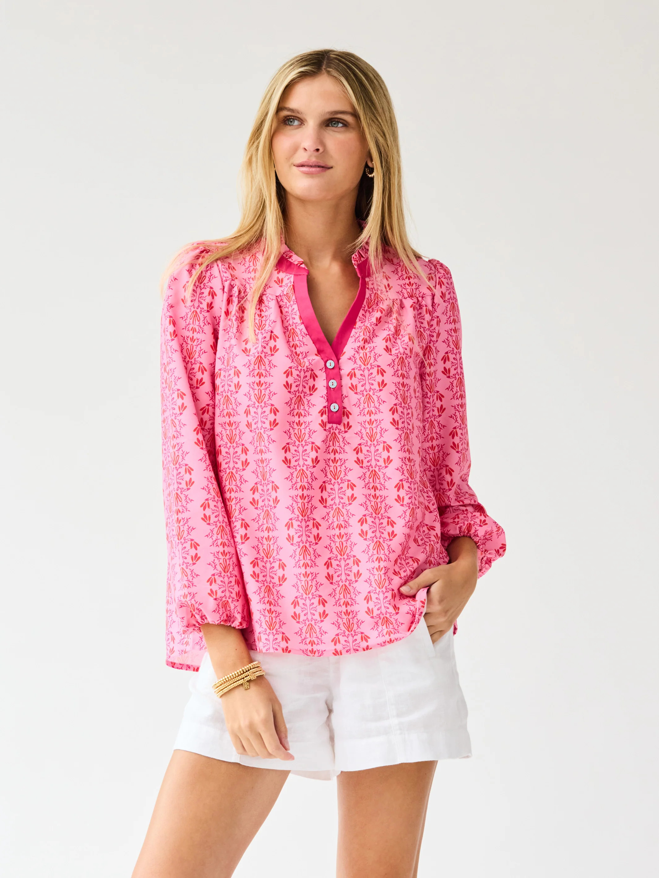 Gianna Top | Heirloom Vine Pink | Mary Square