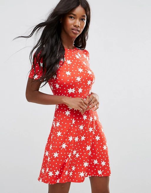 ASOS Mini Tea Dress In Star Print | ASOS UK