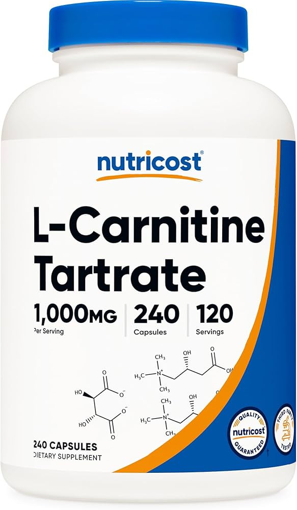 Nutricost L-Carnitine Tartrate 1,000mg, 240 Capsules - 500mg Per Capsule, 120 Servings | Amazon (US)